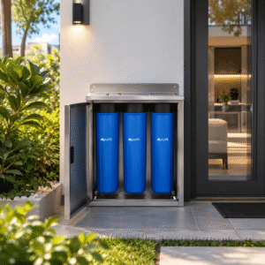 Sistema de Filtración de 3 etapas Big Blue 20 x 4,5 – Gabinete en acero T304